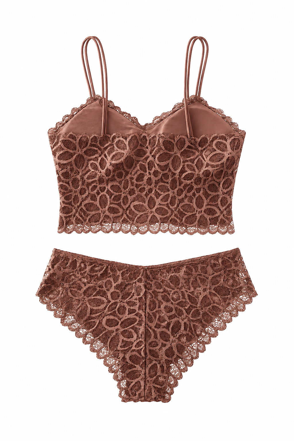 Women's Floral Lace Bralette & Panty Set – Romantic Seduction