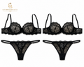 4pcs/ Sexy Lace Lingerie Set for Women – Bra & Panties, Lightweight Design