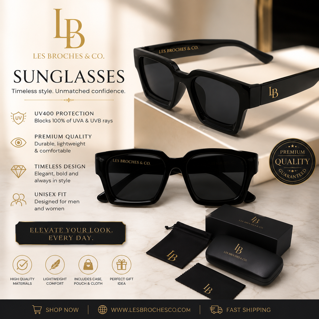 Les Broches & Co. Classic Black UV400 Eyewear