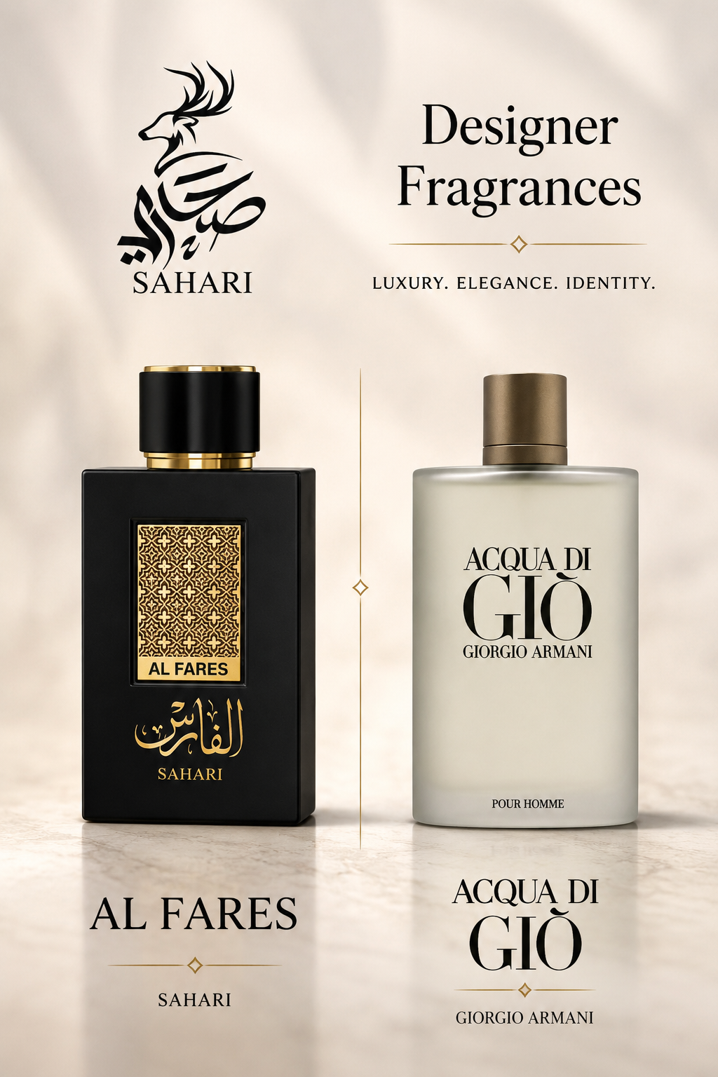 Sahari Al Fares Eau de Parfum Spray for Men 3.4 oz / 100 ml