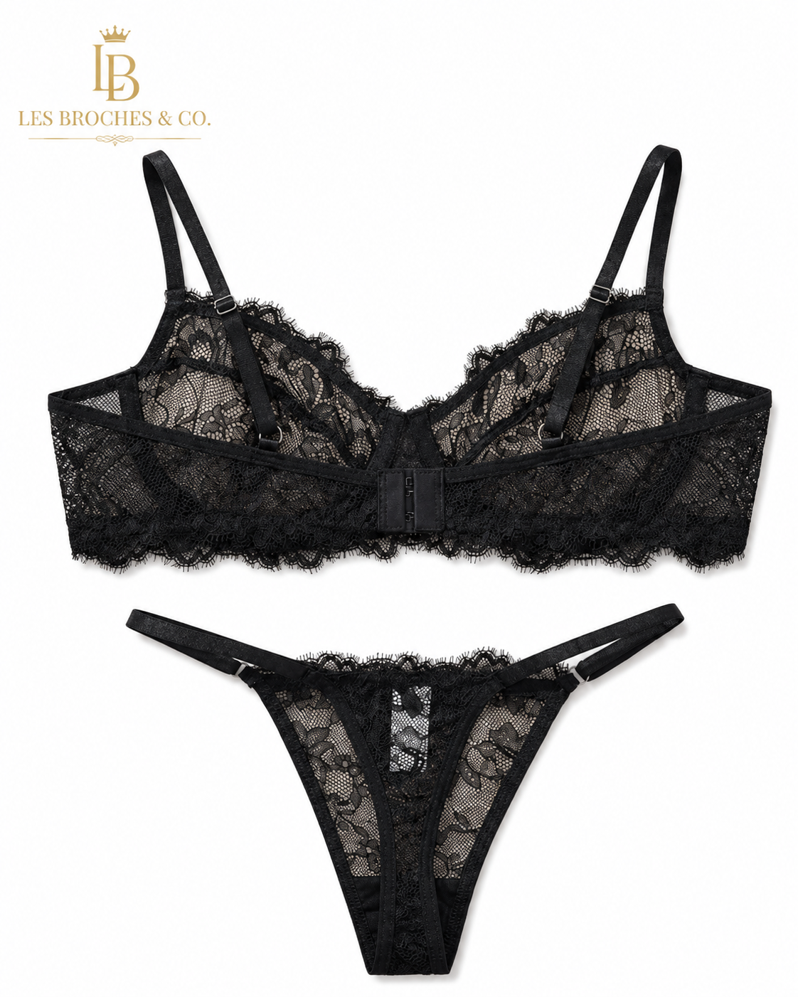 4pcs/ Sexy Lace Lingerie Set for Women – Bra & Panties, Lightweight Design