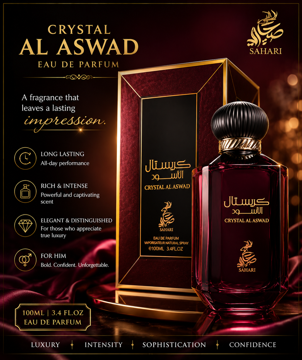 Crystal Al Aswad By Sahari Eau de Parfum Unisex 100ML 3.4FL 3.4fl.Oz