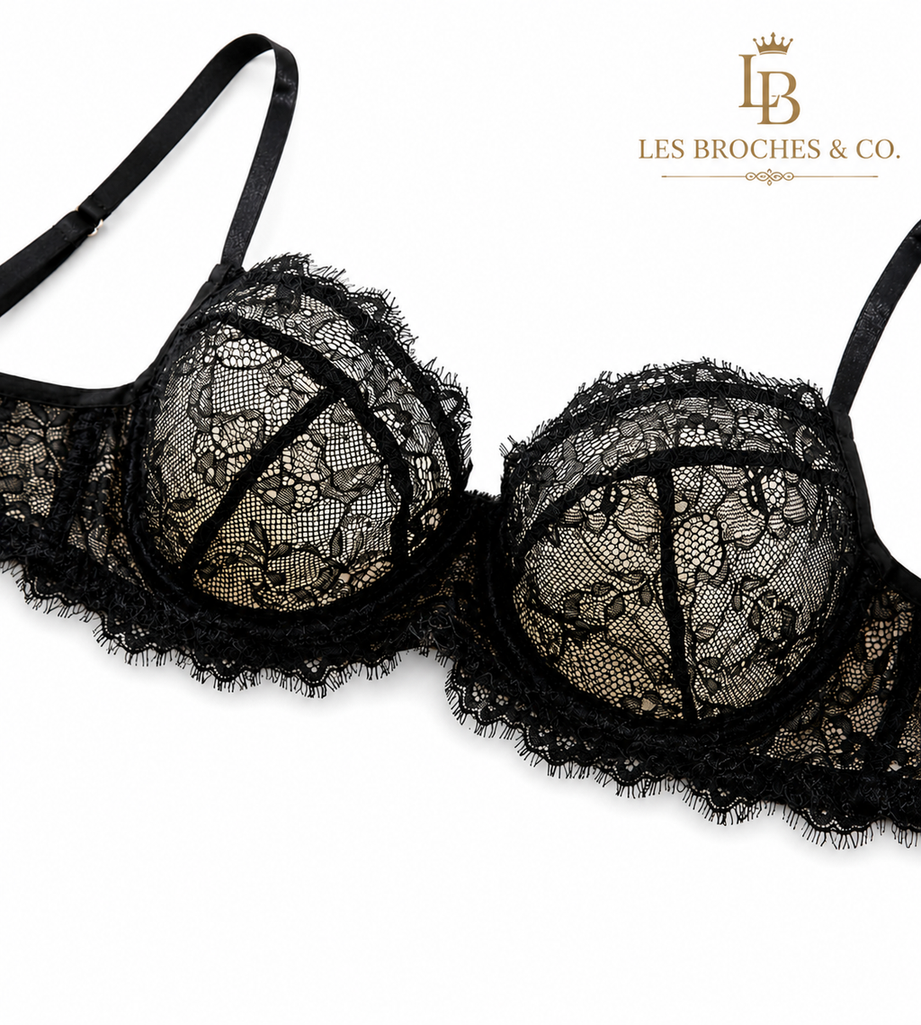 4pcs/ Sexy Lace Lingerie Set for Women – Bra & Panties, Lightweight Design
